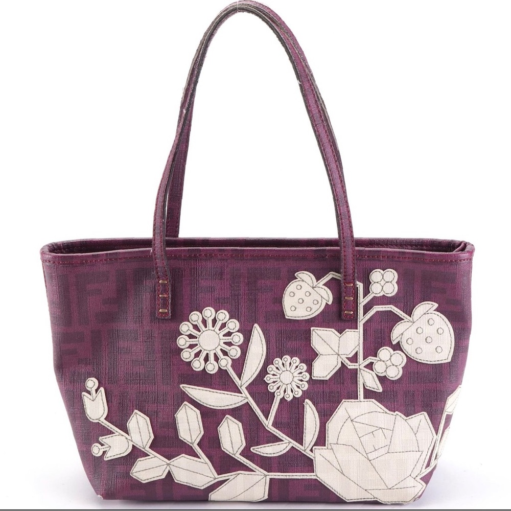 Fendi Spalmati FF Zucchini Roll Coated Cavas Tote Bag